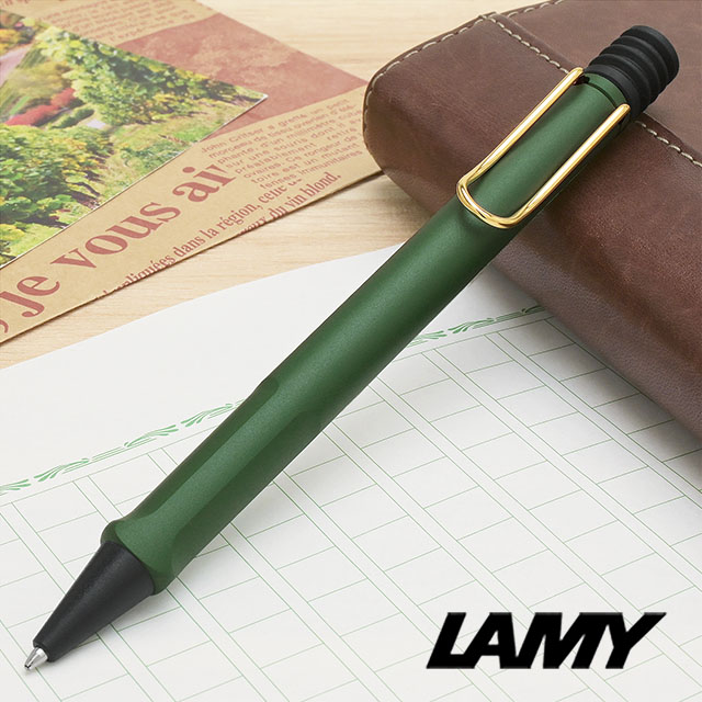 LAMY（ラミー）限定品 ボールペン サファリ フィールドグリーン ゴールドクリップ L2YCH