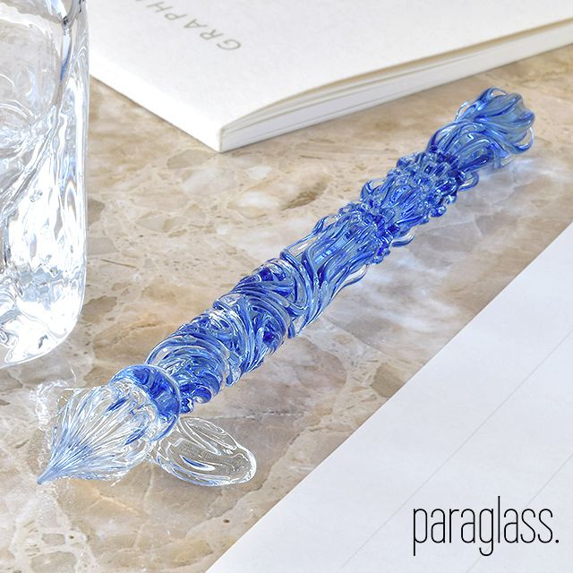 paraglass パラグラス ガラスペン Royal glass pen サファイアブルー | 世界の筆記具ペンハウス