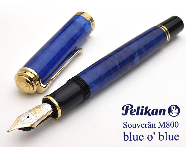 ペン/マーカーペリカン スーベレーン M800 万年筆 青軸 - ペン/マーカー