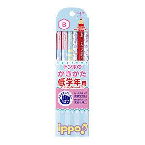 Ippo Tombow トンボ鉛筆 低学年用かきかたえんぴつ 六角軸 プリント柄