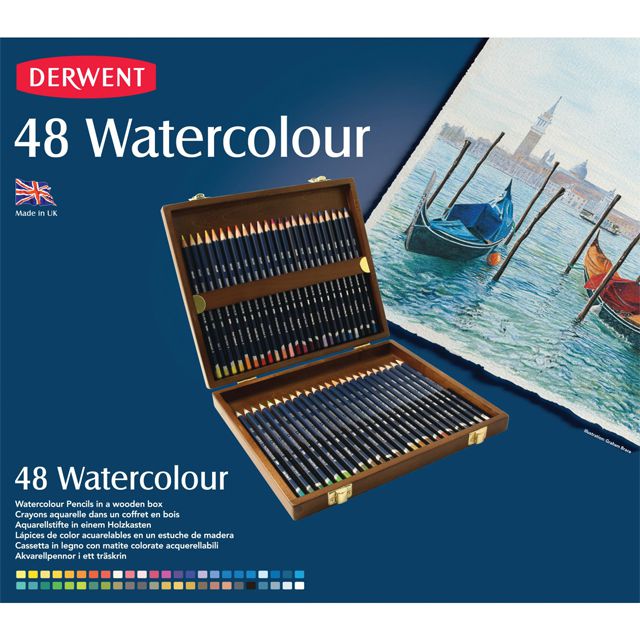 ダーウェント 水彩 色鉛筆 ウォーターカラーペンシル 48色セット ウッドボックスセット 0700758 通販