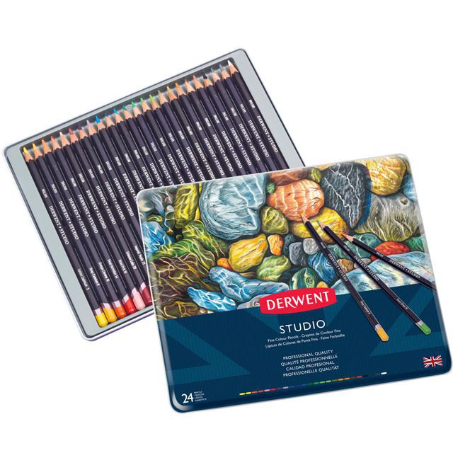 DERWENTART 色鉛筆 ダーウェント 油性色鉛筆 スタジオ 24色セット 