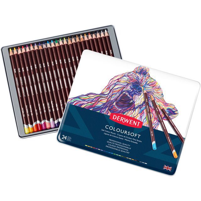 DERWENTART 色鉛筆 ダーウェント 油性色鉛筆 カラーソフト 24色セット ...