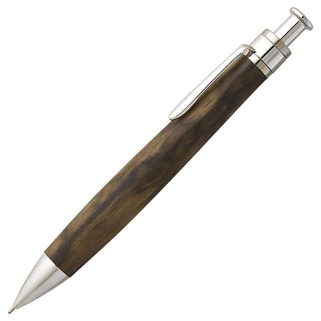 工房楔黒柿孔雀杢シャーペン真鍮パイプシャーペン - 筆記具