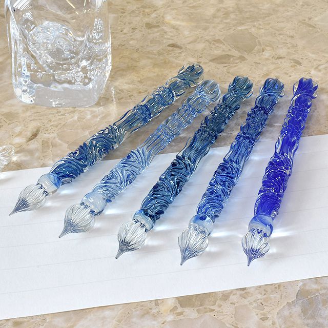 paraglass パラグラス ガラスペン Royal glass pen ネビーブルー