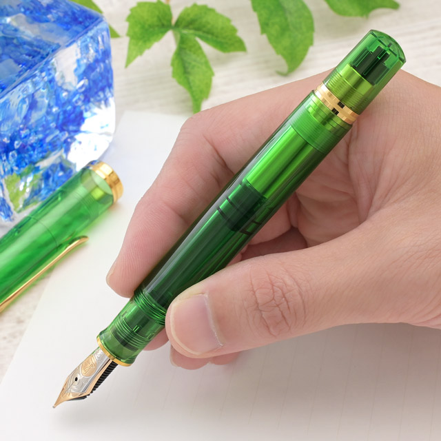 ★美品★ペリカン　万年筆　M800 グリーン　デモンストレーター　筆記具筆記具