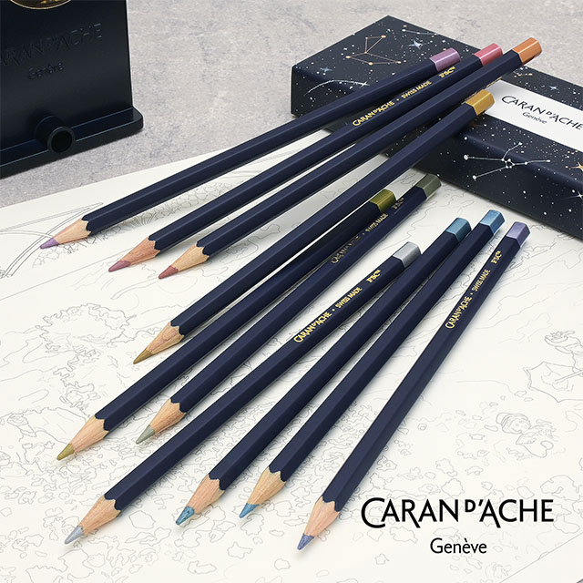 CARAN D'ACHE（カランダッシュ） 限定品 色鉛筆 コスミックブルー クリスマス2024 カラーセット CC1284-024